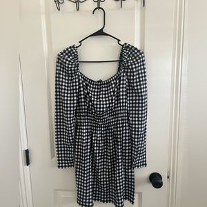 Black and white plaid dress